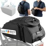 Valkental 3in1 Fahrradtasche f&uuml;r Gep&auml;cktr&auml;ger mit Rucksackfunktion - 10-14L