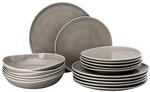 Rosenthal Junto Pearl Grey, grau, Set 18-tlg., Porzellan, Pearl Grey, Speiseteller &Oslash;