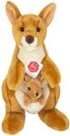 Teddy Hermann 91633 K&auml;nguru mit Baby 30 cm, Kuscheltier mit idealem...