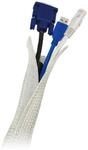 LogiLink Kabel Gewebeschlauch 1,8m, grau
