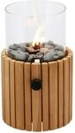 Cosiscope Gaslaterne Holz - Stahl/Teakholz - 18 x 18 x 30 cm - Braun