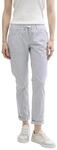 Tom Tailor Damen 1045421 Hose, 37464 - Navy Irregular Woven Stripe, 38W / 28L EU