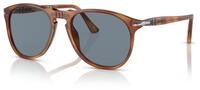PERSOL Unisex-Erwachsene 0Po9649S 96/56 55 Sonnenbrille, Braun (Light Havana/Crystal