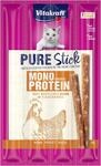 Vitakraft Pure Stick, Katzen Leckerli, fleischiger Stick, mit Huhn, einzelne Sticks,