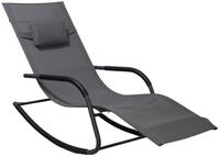 Spetebo Garten Schaukelliege mit Kopfkissen 147 x 63 cm - anthrazit - Relax