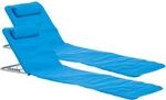 [en.casa] Strandmatte Cellorigo 2er Set Strandliege klappbar Blau Sonnenmatte...