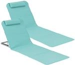 [en.casa] Strandmatte Donostia 2er Set Sonnenmatte klappbar T&uuml;rkis Strandliege...