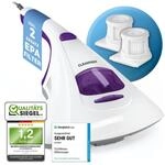 CLEANmaxx Milbensauger mit UV-C-Licht & 2 EPA-Filter, Matratzen Handstaubsauger f&uuml;r
