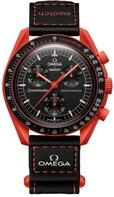 Swatch Armbanduhr Moonswatch Omega x Mission to Earth Lava aus Biokeramik