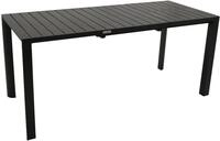 DEGAMO Gartentisch Ausziehtisch Lagos 120/162x70cm, Aluminium anthrazit, Outdoor