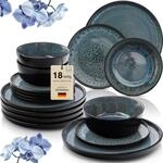 S&Auml;NGER Manila Steingut Geschirr Set 18 tlg, Teller Set 6 Personen | 6x...