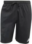 Adidas Men's 3 Stripes Swim Shorts 8 INCH, Black/White, M