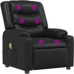 vidaXL Massagesessel Schwarz Kunstleder