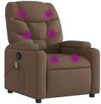 vidaXL Massagesessel Braun Stoff