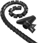 Kabelschlauch, flexibel, 1,5m (30mm, universal, Spiralschlauch, ideal als Kabel