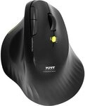 Port Designs Drahtlose Ergo Soft 2,4 GHz Bluetooth Maus mit ger&auml;uscharmen Akku