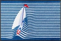 Wash+Dry Fu&szlig;matte, Sailing Boat 50x75cm, innen und au&szlig;en, waschbar