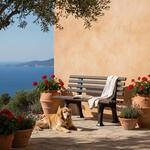 PROREGAL Gartenbank Antigua | 2-Sitzer | Braun | HxBxT 74x120x54cm |...