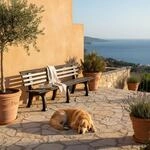 PROREGAL Gartenbank Antigua | 4-Sitzer | Braun | HxBxT 74x200x54cm |...