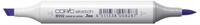 COPIC Sketch Marker Typ BV - 02, Prune, professioneller Pinselmarker, mit einer