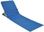 Strandmatte klappbar mit verstellbarer R&uuml;ckenlehne - blau - Liegematte faltbar mit