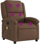 vidaXL Massagesessel Braun Stoff