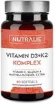 Vitamin D3 und K2 10000 IE - Vitamin D3 K2 MK7 - Mit Vitamin C und Nativem Oliven&ouml;l