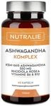 Ashwagandha KSM-66 610mg - Rhodiola Rosea + 5% Withanolide + Vit B6 B12 + Withania
