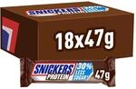 SNICKERS Protein Riegel, Schokoriegel Protein, Gro&szlig;packung, 18 x 47g