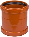 Ostendorf KG &Uuml;berschiebmuffe DN 315 PVC-hart Orangebraun RAL 8023 SN 4 293 mm