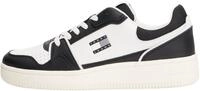 Tommy Jeans Herren Cupsole Sneaker Retro Basket Low Top, Schwarz (Black), 40