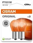 Osram ORIGINAL LINE 12V, PY21W, signal lamp, Metal Base, Double Blister, (2 lamps)