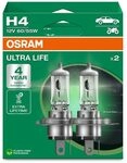 Osram ULTRA LIFE, H4, halogen headlight lamps, Hanging folding box (2 lamps)