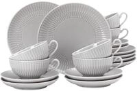 Seltmann Weiden, Amina, Teeservice 18-teilig klein, warmgrey, Grau