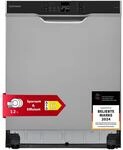 Telefunken Geschirrsp&uuml;ler Unterbau 60 cm, Sp&uuml;lmaschine Silber, 12 Ma&szlig;gedecke, 6