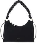 Coccinelle Leder Schultertasche Boheme Grana Double Shoulder Bag Noir/Cuir schwarz