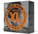 D'Addario EXL140-10P Nickel Wound E-Gitarrensaiten, Light Top/Heavy Bottom, 10-52, 10