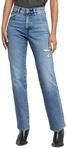G-STAR Damen Viktoria High Straight Jeans, Blau (Faded sea Point Blue Destroyed