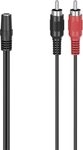 Hama 00205186 Cinch/Klinke Audio Adapter [1x Klinkenbuchse 3.5mm - 2X Cinch-Stecker]