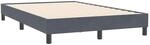vidaXL Boxspringbett ohne Matratze Dunkelgrau 120x210 cm Samt
