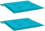 vidaXL Gartenstuhl-Kissen 2 STK. T&uuml;rkis 50x50x4 cm Stoff