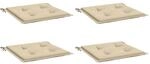 vidaXL Gartenstuhl Kissen 4 STK., Sitzkissen Outdoor Indoor, Stuhlkissen mit 2