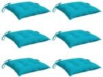 vidaXL Stuhlkissen 6 STK., Sitzkissen mit B&auml;ndern, Sitzauflage Outdoor Indoor,