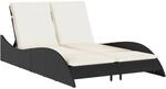vidaXL Sonnenliege, Gartenliege mit Auflagen, Relaxliege Doppelliege...