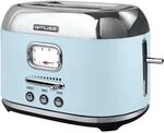 Muse Retro Toaster, 2 Scheiben, 6 Br&auml;unungsstufen, analoge Anzeige, beleuchtete