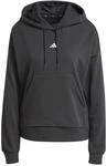 adidas Damen Essentials Small Logo French Terry Hoodie Sweatshirt, Black/White, S