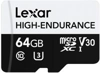 Lexar High-Endurance 64 Gb Microsdxc Uhs-I Class 10, LMSHGED064G-BCNNG