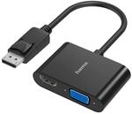 Hama DisplayPort auf VGA und HDMI Adapter, 4K Ultra HD, Full HD (2in1 Adapter...