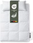 RIBECO GERMANY Daunenbettdecke Johanna 135x200 cm & Kopfkissen 40x80 cm Set