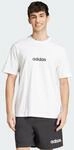 adidas Herren Essentials Linear Single Jersey Shirt, White/Black, M